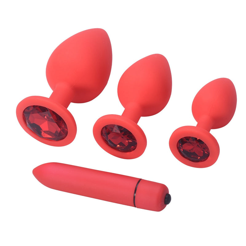 Silicone Plug Bullet Vibrator Butt S/M/L