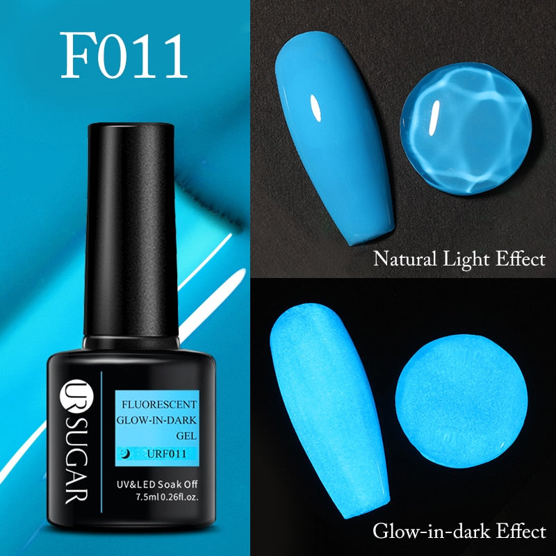 UR SUGAR Green Fluorescent Glow-in-dark Gel Nail Polish