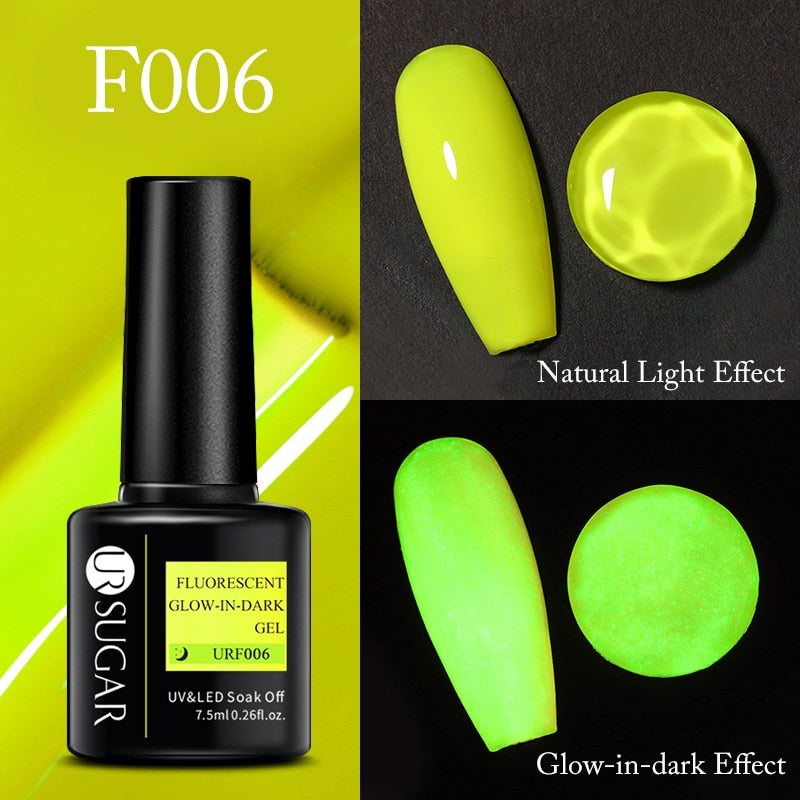 UR SUGAR Green Fluorescent Glow-in-dark Gel Nail Polish