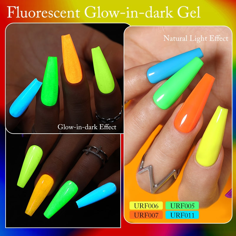 UR SUGAR Green Fluorescent Glow-in-dark Gel Nail Polish