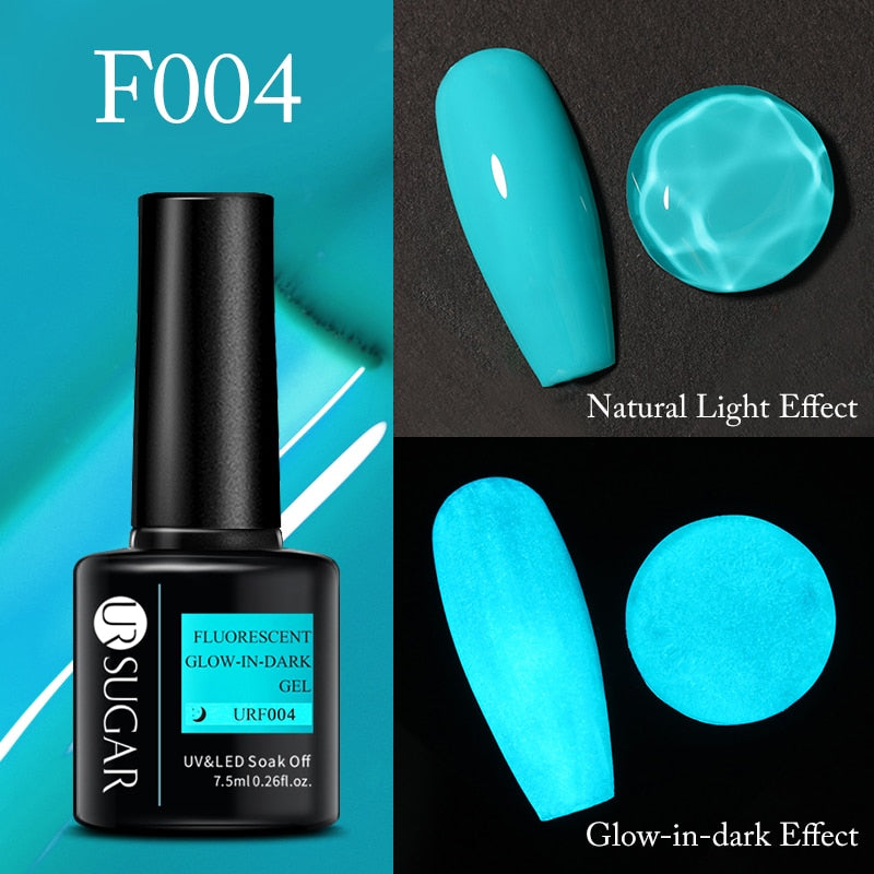 UR SUGAR Green Fluorescent Glow-in-dark Gel Nail Polish