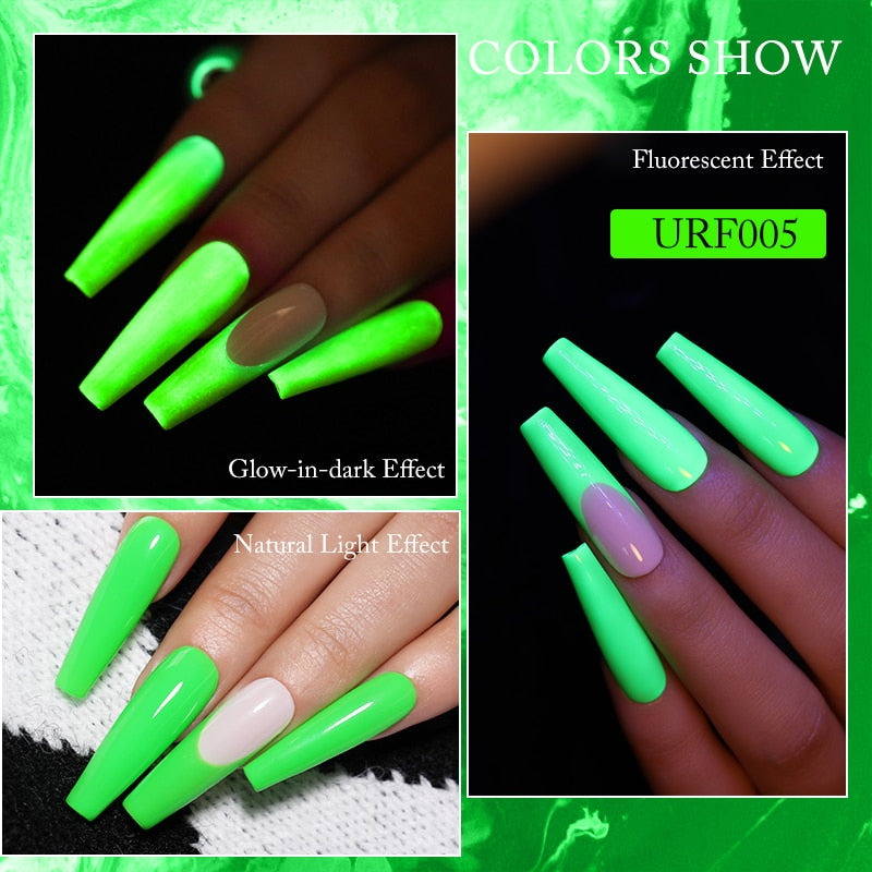 UR SUGAR Green Fluorescent Glow-in-dark Gel Nail Polish