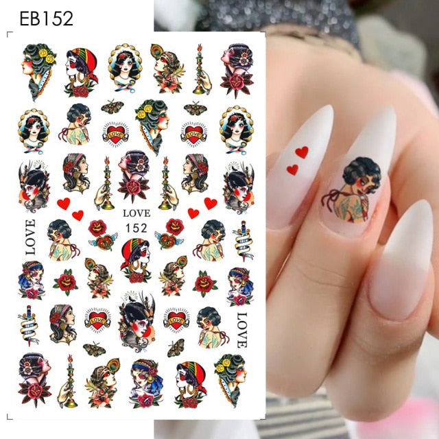 Easter Bunny Nail Stickers Cute Cartoon