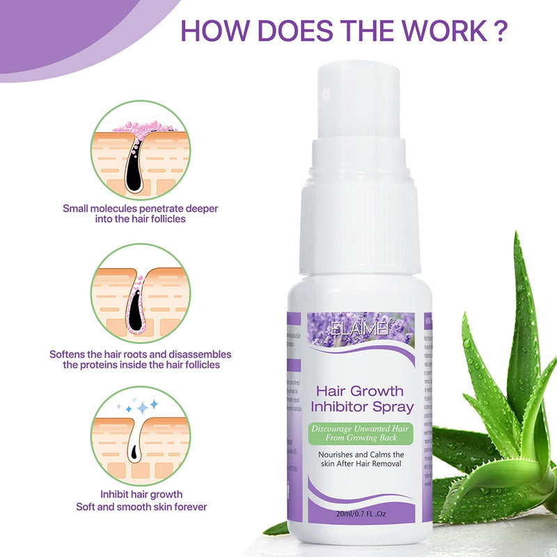 Permanent Hair Growth Removal Inhibitor Spray