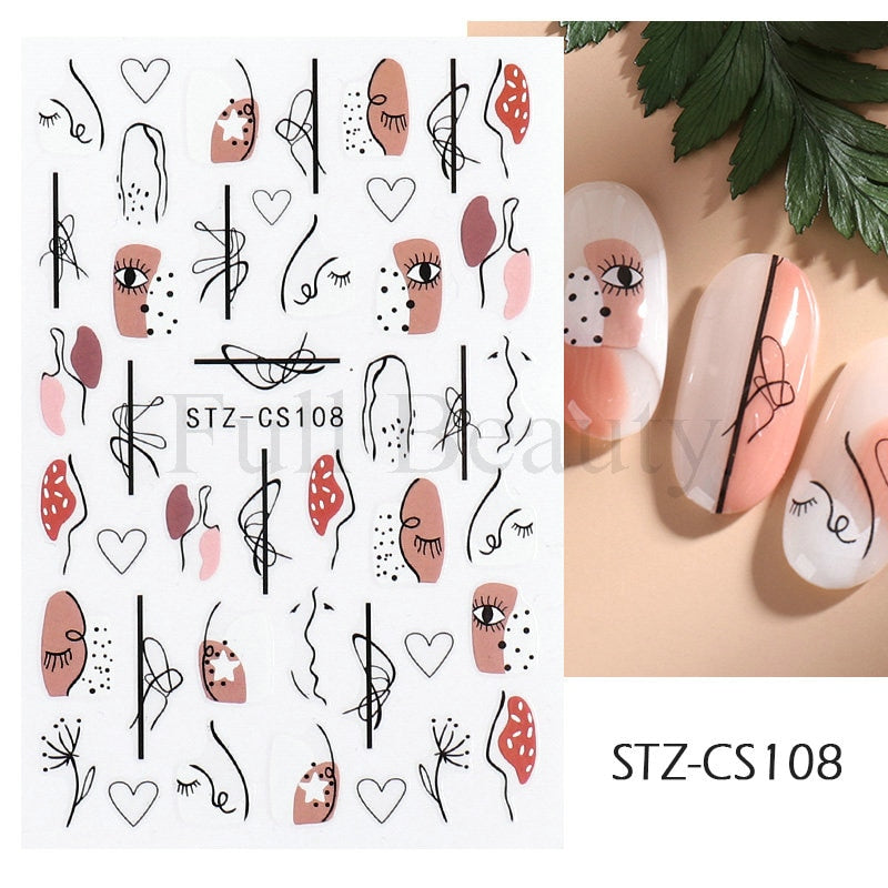 Easter Bunny Nail Stickers Cute Cartoon