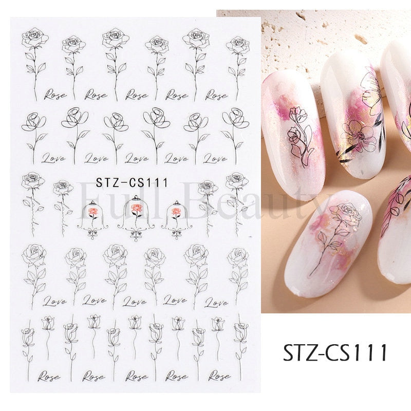 Easter Bunny Nail Stickers Cute Cartoon