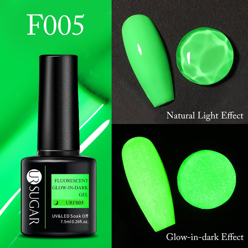 UR SUGAR Green Fluorescent Glow-in-dark Gel Nail Polish