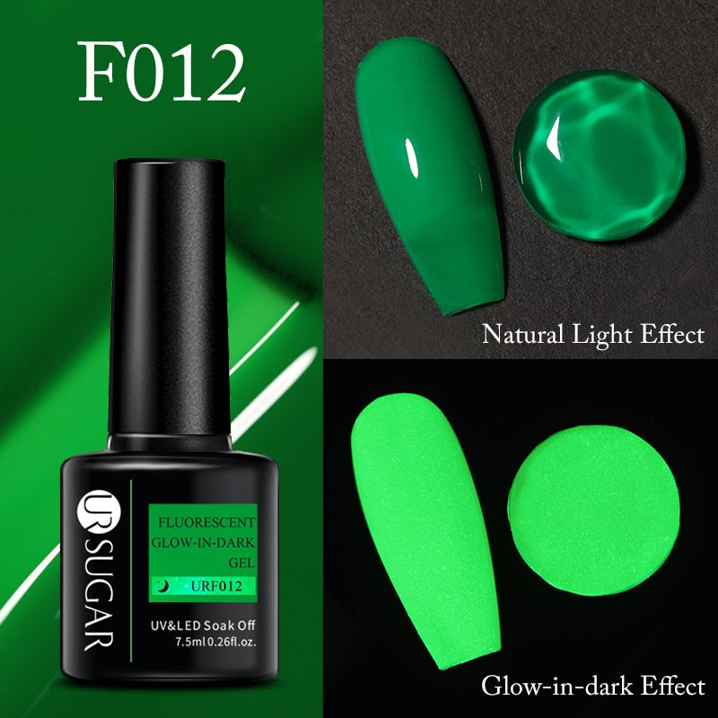 UR SUGAR Green Fluorescent Glow-in-dark Gel Nail Polish