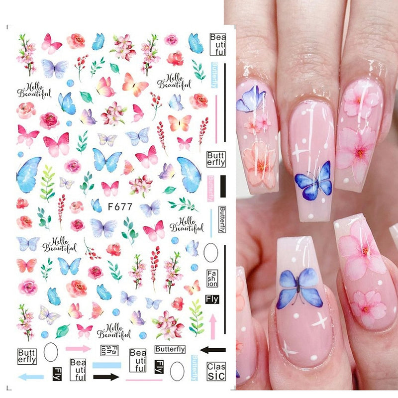 Easter Bunny Nail Stickers Cute Cartoon